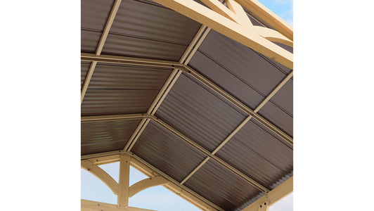 Yardistry Meridian Grilling Pavilion 100% Cedar with Aluminum Roof Gazebo Yardistry 