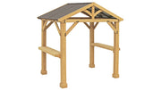 Image of Yardistry Meridian Grilling Pavilion 100% Cedar with Aluminum Roof Gazebo Yardistry 