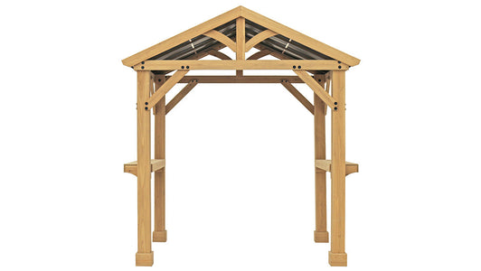 Yardistry Meridian Grilling Pavilion 100% Cedar with Aluminum Roof Gazebo Yardistry 